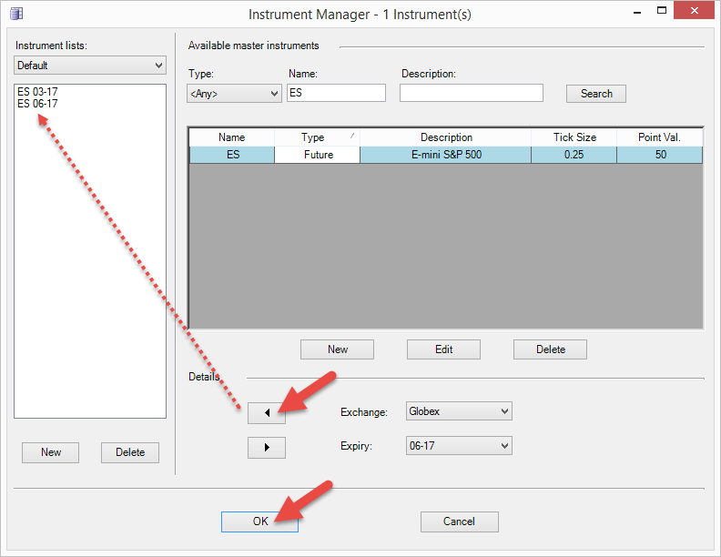 E-mini Contract Rollover 5